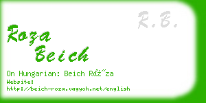 roza beich business card